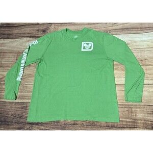 Disney Parks Green Long Sleeve Mickey Globe T-Shirt Size XL Extra Large Defects